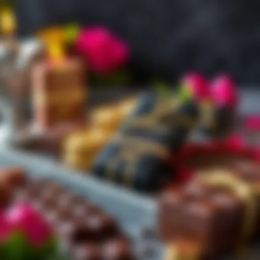 An exquisite selection of Ulker chocolate bars arranged elegantly