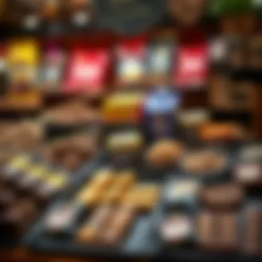 Diverse range of Ülker chocolate products on display.