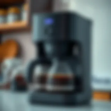 User-Friendly Coffee Maker Interface User-friendly interface of a modern double coffee maker