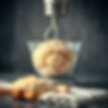 A bowl filled with dough prepared using the Vestel mixer