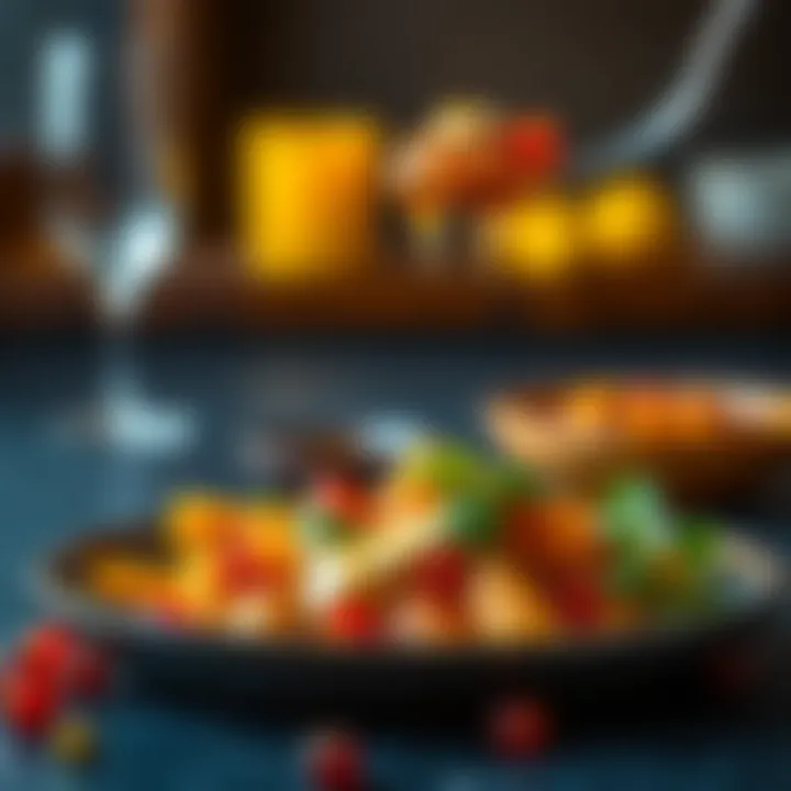 Visual Impact of Melting on Dish Presentation A vibrant dish highlighting the impact of melting on overall presentation