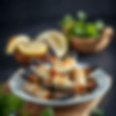 Deliciously presented dish of cooked anchovies