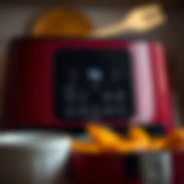 Close-up of the control panel and settings of the Xiaomi Airfryer XXL