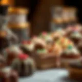 Elegant assortment of decorated chocolates