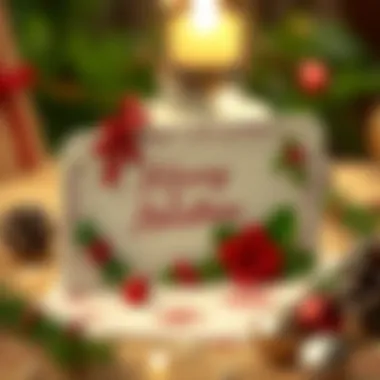 Close-Up of a Customized Holiday Card A close-up of a beautifully decorated card featuring intricate designs and heartfelt messages.