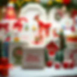 A vibrant display of handmade Christmas cards showcasing unique designs and materials.