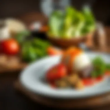 Healthy Meal Presentation A beautifully arranged plate showcasing a healthy meal option