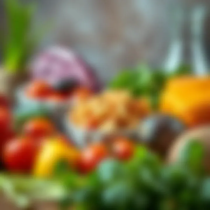 Nutritious Ingredients for a Balanced Diet A colorful array of nutritious ingredients for a balanced diet