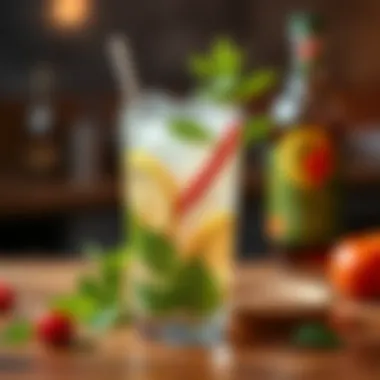 Refreshing detox drink in a glass