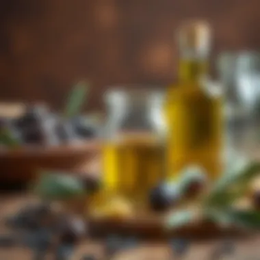 Healthy lifestyle with olive oil